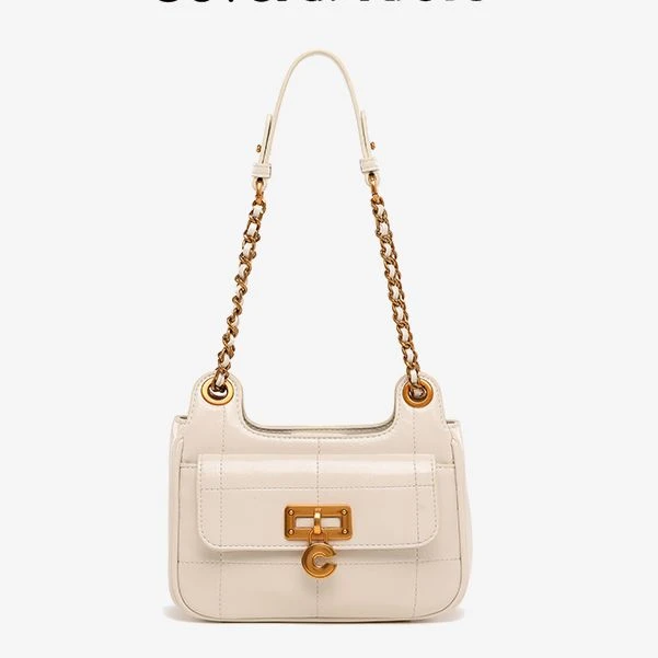 【袁班长专属】甜点系列限定轻奢小巧慕斯蛋糕斜挎包CK2460636白色