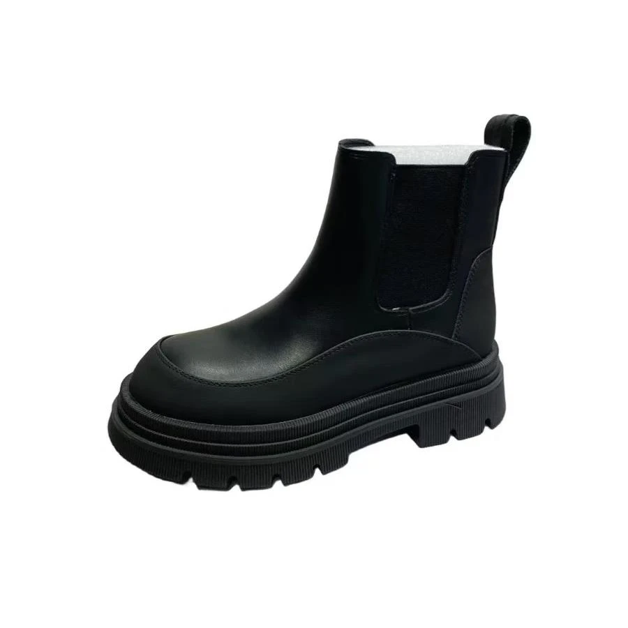 新款方头粗跟舒适厚底不累脚百搭款长款女靴F5005