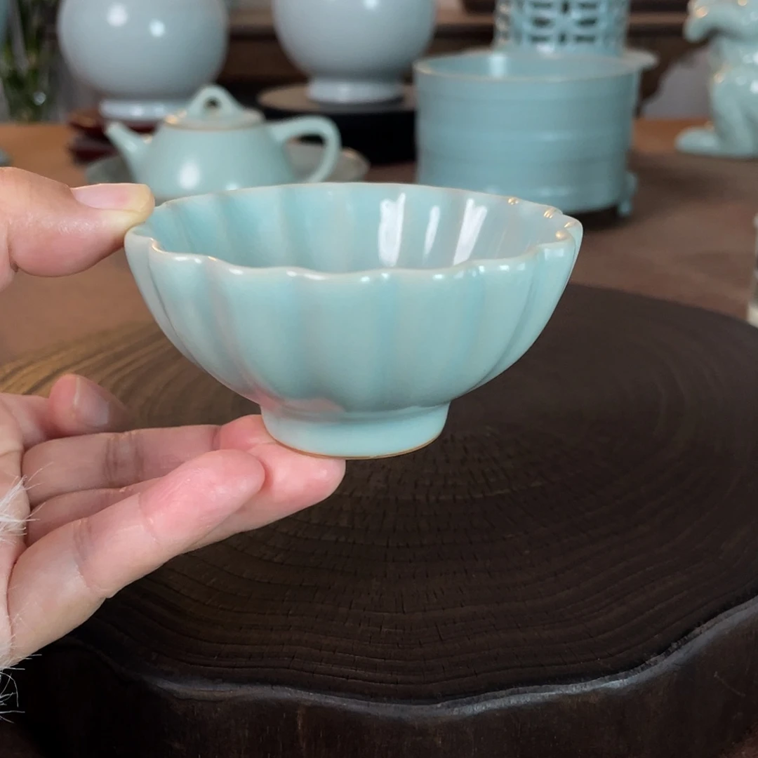 瓷花口杯 原矿汝瓷当代