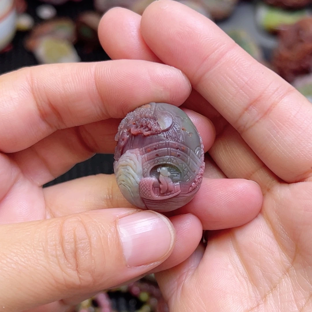 福***满玛瑙/玉髓未镶嵌定制吊坠