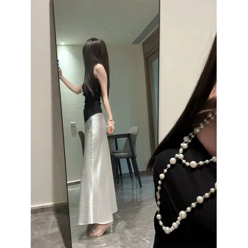 早春小众别致衣服女辣妹风气质洋气露肩上衣高腰百搭半身裙套装