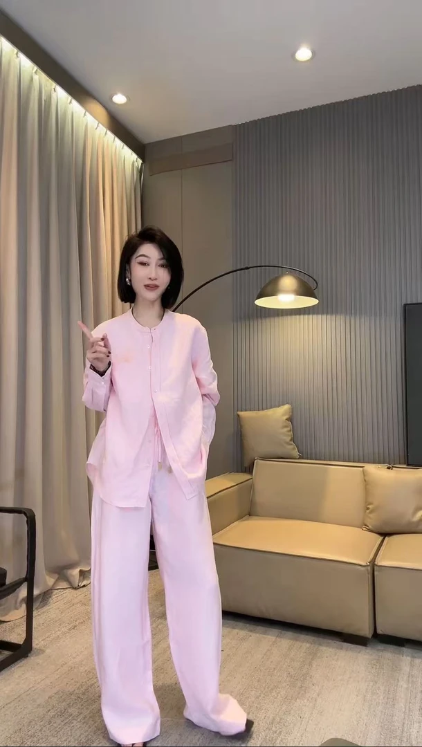 【齐齐定制】夏季薄款亚麻防晒显瘦百搭时尚休闲两件套装 25N6787
