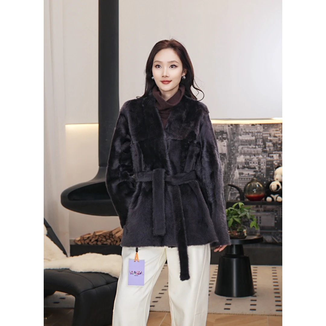 BARONY×VLASTA【99033】26新色优雅拉贡LACON成衣进口皮毛一体皮草