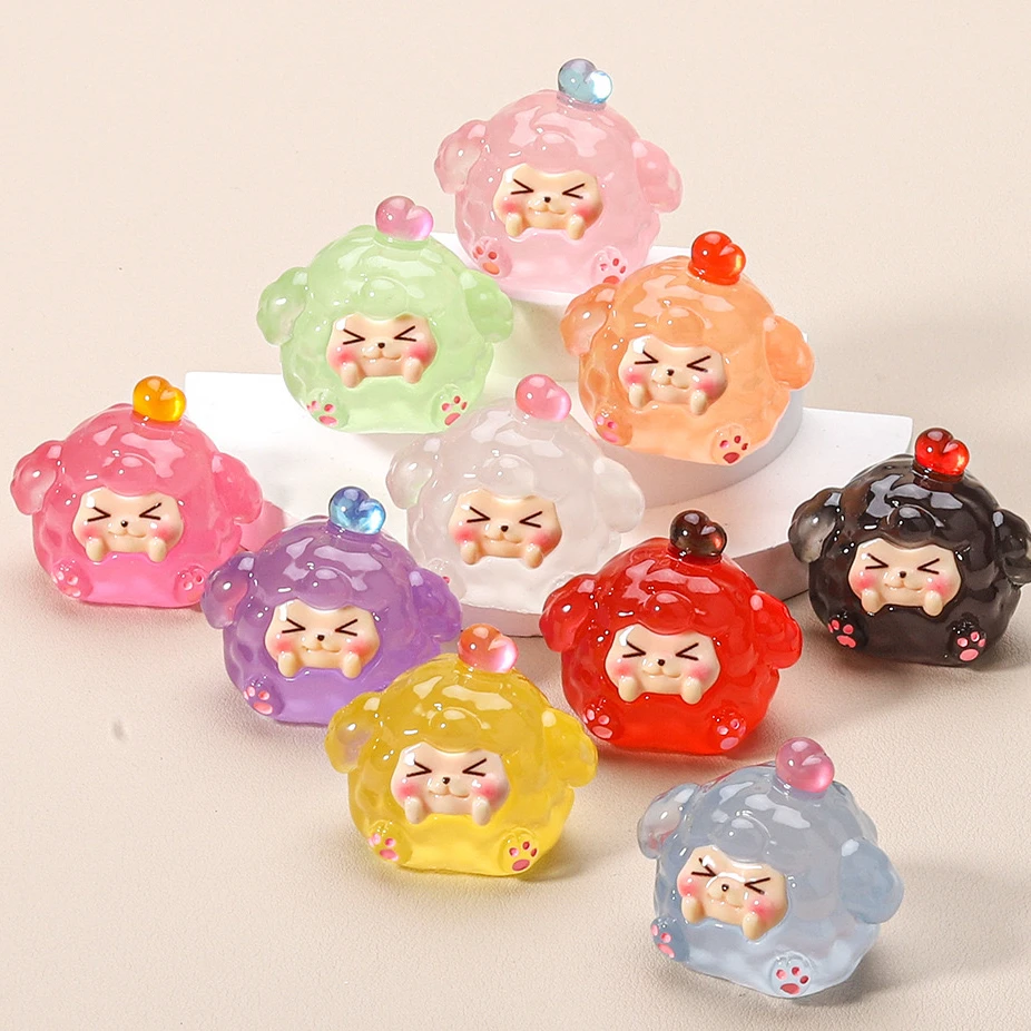 【双许愿夜光团子】福气团子KK立体树脂创意可爱摆件手工diy饰品