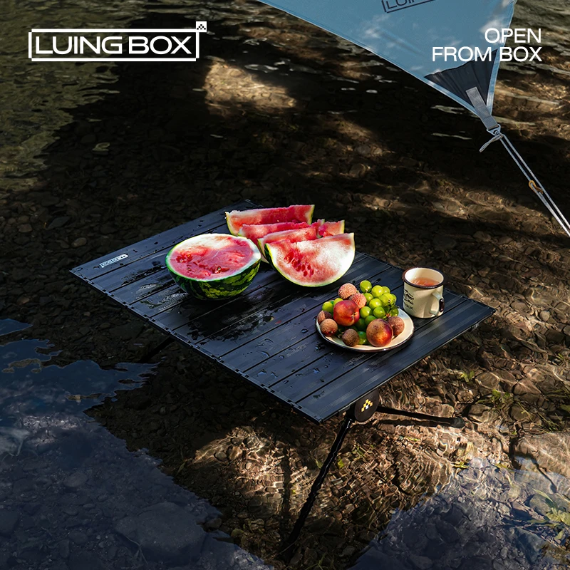 LUING BOX露营盒子 快拆蛋卷桌 户外便携式铝合金蛋卷桌