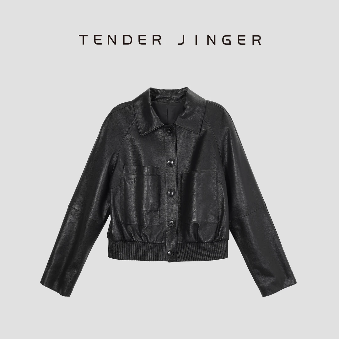 【买手】2024秋冬翻领复古皮衣T43PXP77332