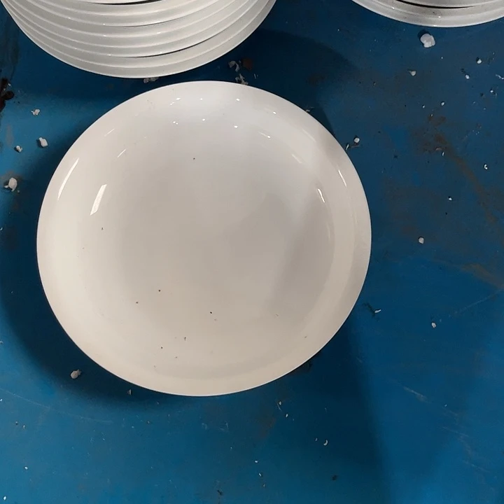 瓷片高白泥八英寸深盘六个，微瑕包邮