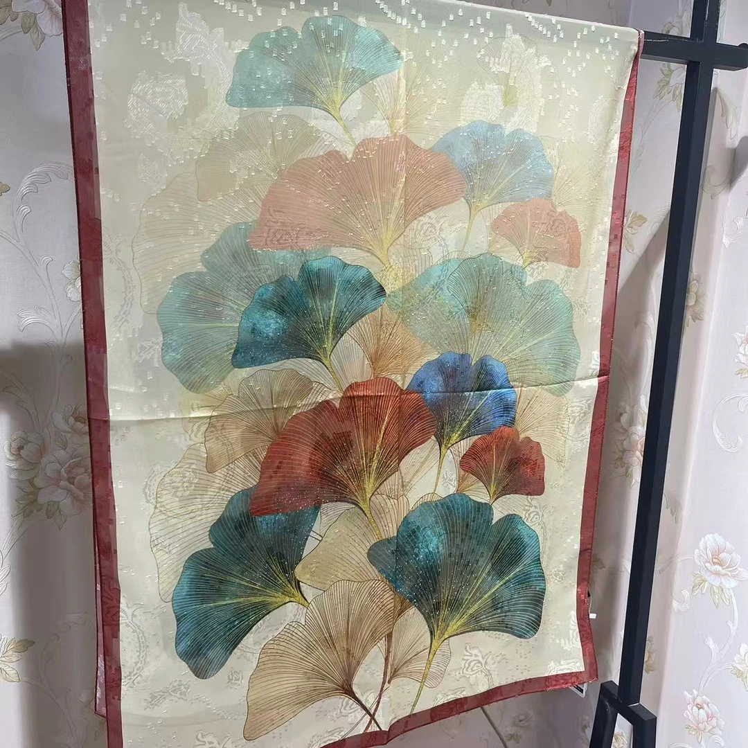 【剪花叶】 剪花围巾女丝巾高奢新款百搭款长90*180