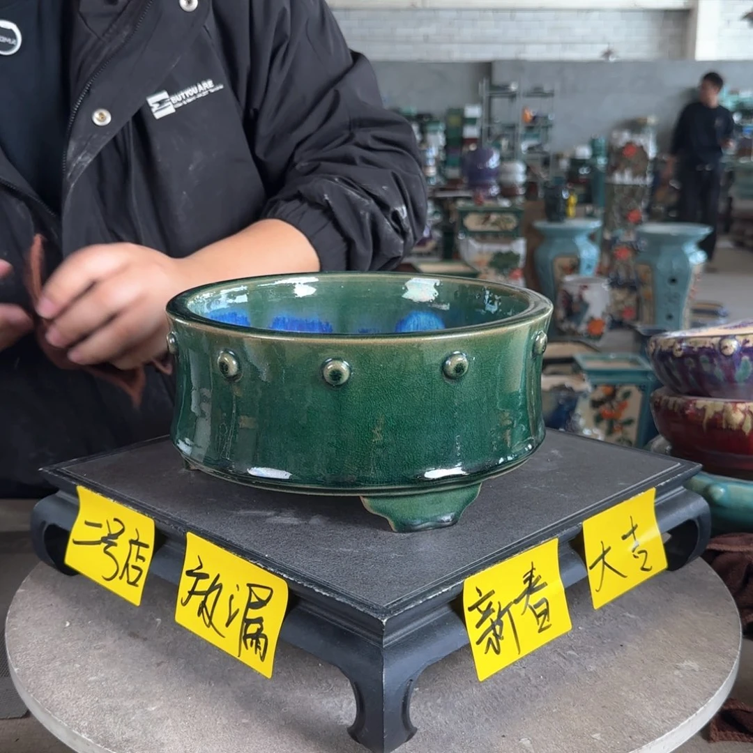 陶。一风堂石湾花盆 水仙