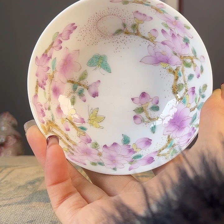 摆件景德柴烧茶杯多人
