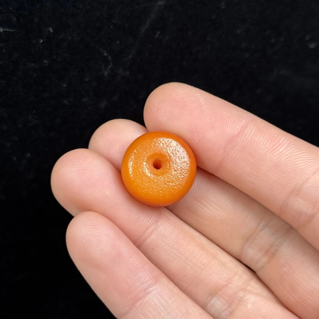 R3502天然原矿蜜蜡 老蜡墩子 17*10mm抖音基地质检发货