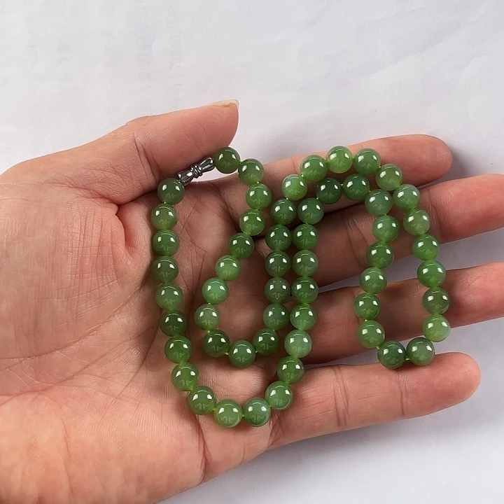 项链未镶嵌和田玉（碧玉）平****福