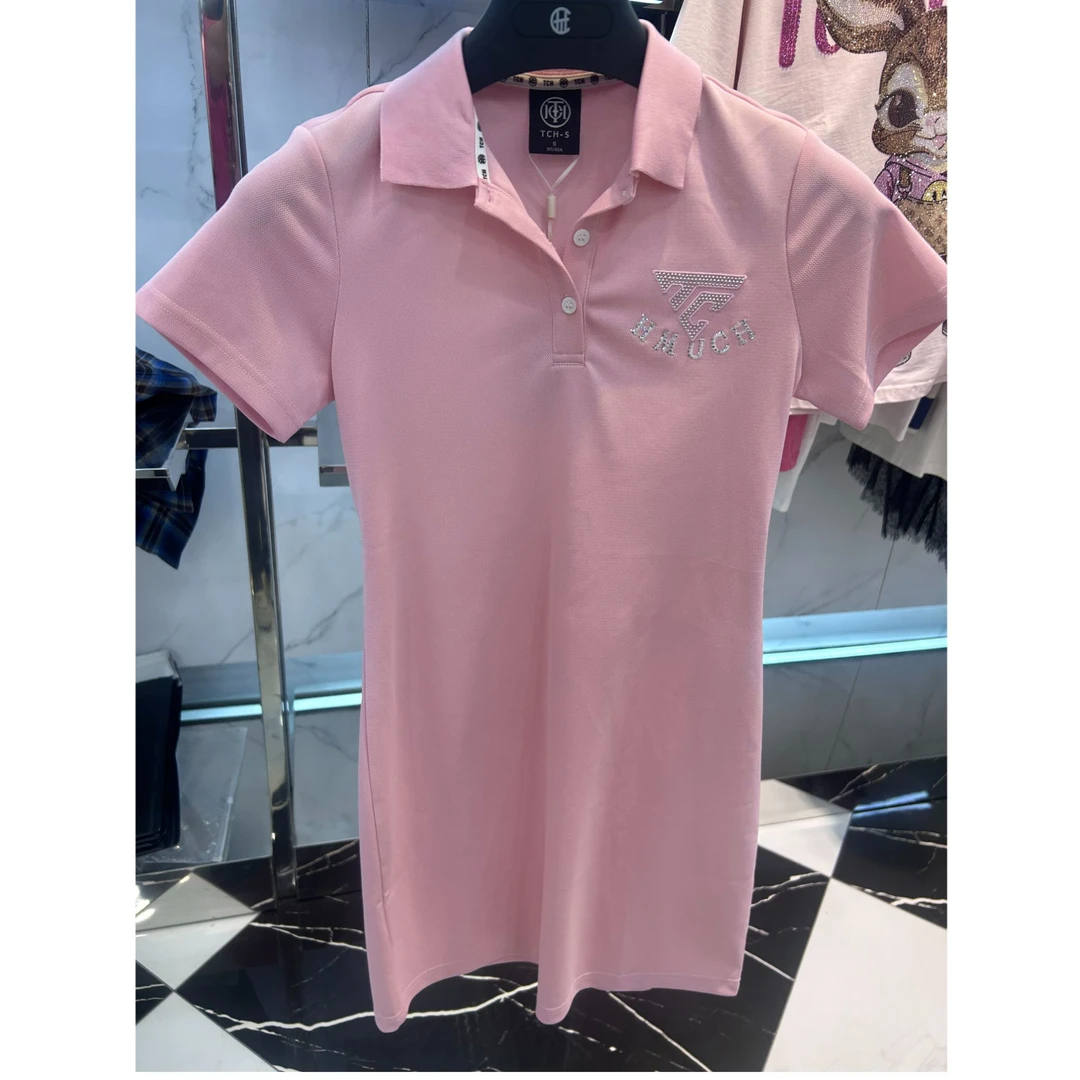 TCH服饰烫钻工艺短袖连衣裙S69A306005