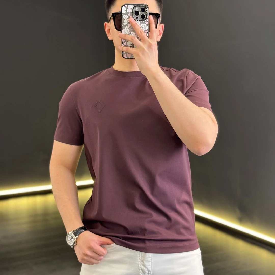 古帝特尼>春夏款清新素雅古风印花棉质零触感男士圆领短袖JPR-058