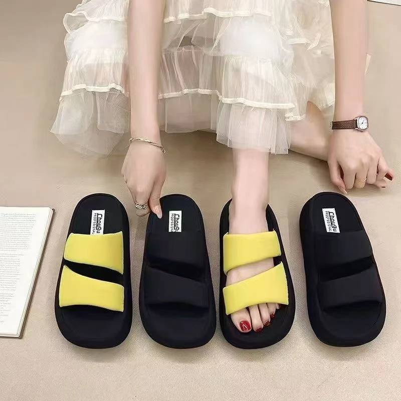 编织皮面休闲厚底凉拖鞋2025新款女外穿一脚蹬凉鞋拖鞋 188