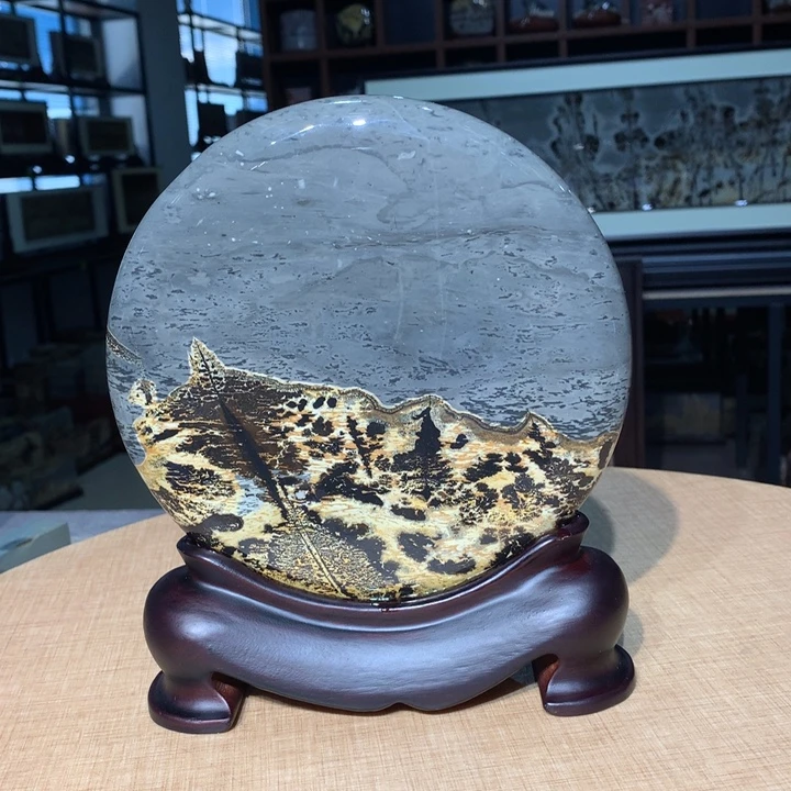 广西国画石摆件，观赏收藏