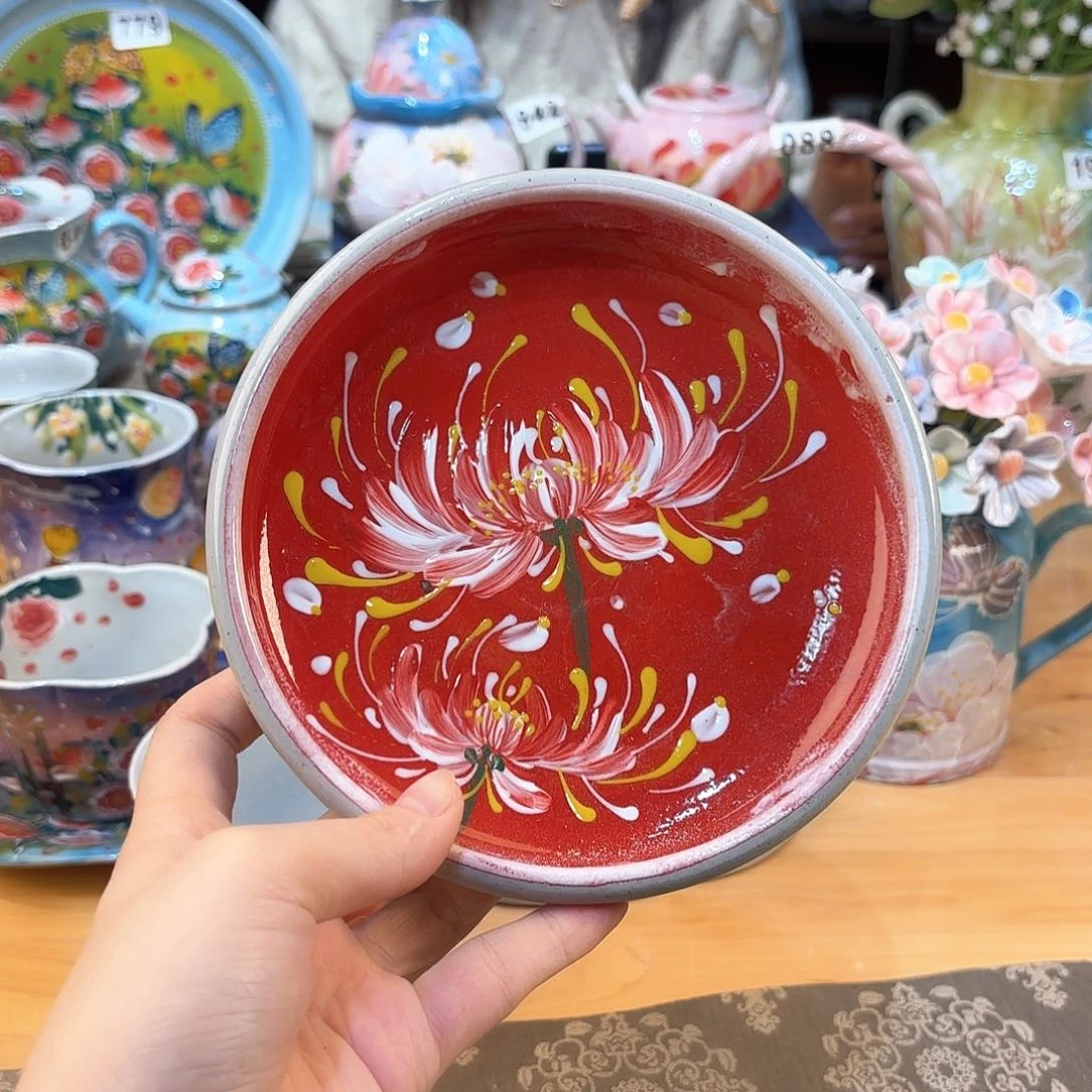 景德镇手绘高温釉下彩陶瓷茶具