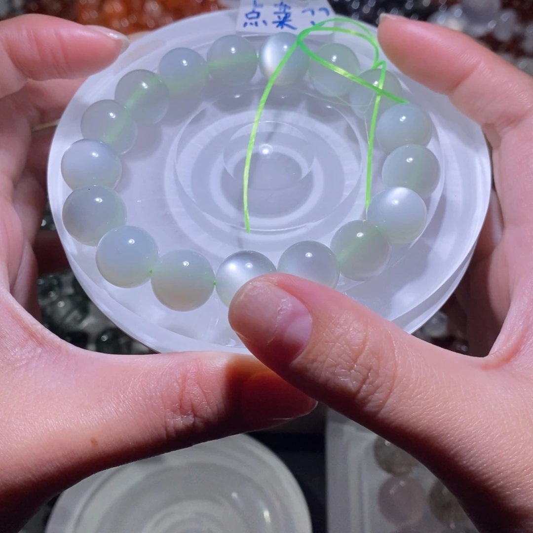 水晶未镶嵌手链绿月光