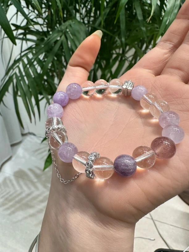 精美薰衣草紫水晶设计款卡10毫米手串