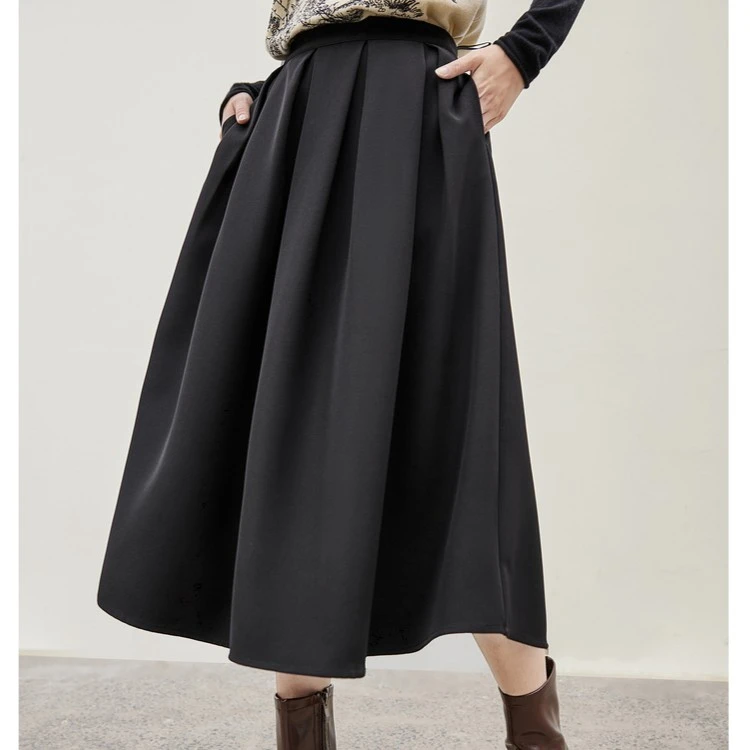 【张老板专属】D01对白优雅赫本风半身裙流行伞裙气质裙CDS071