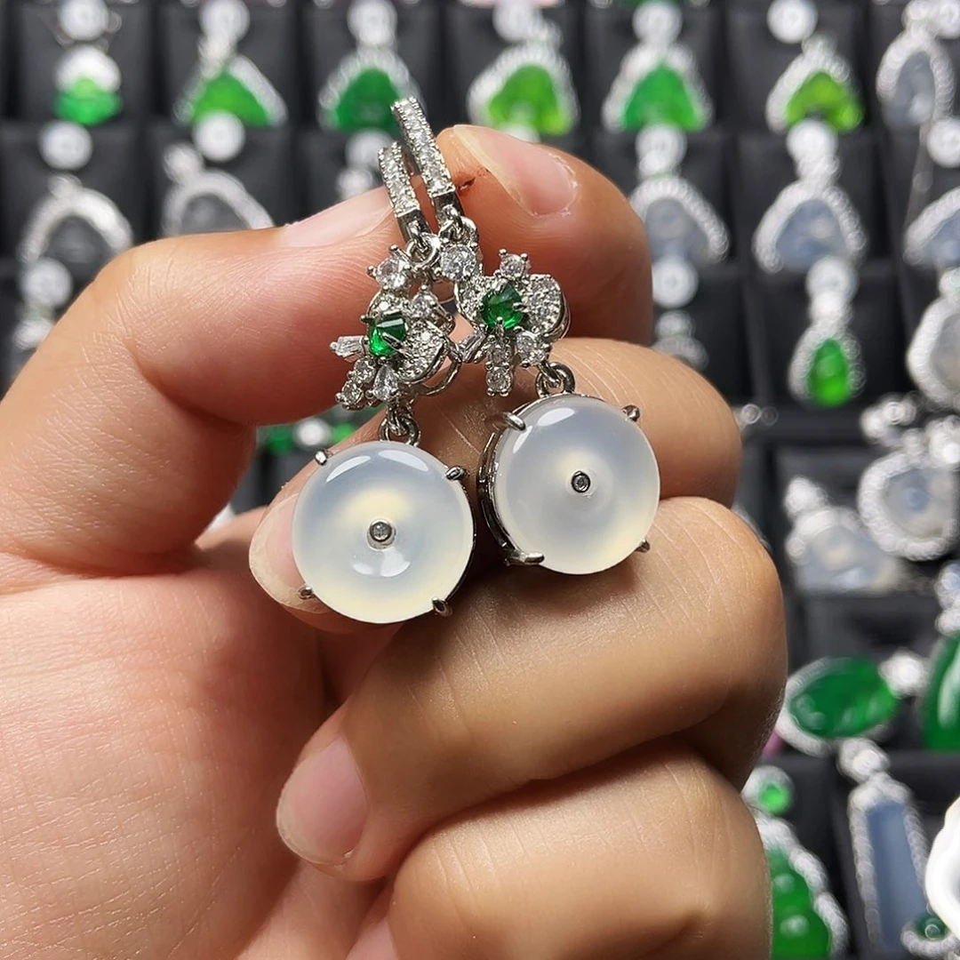 玛瑙/玉髓耳钉合金
