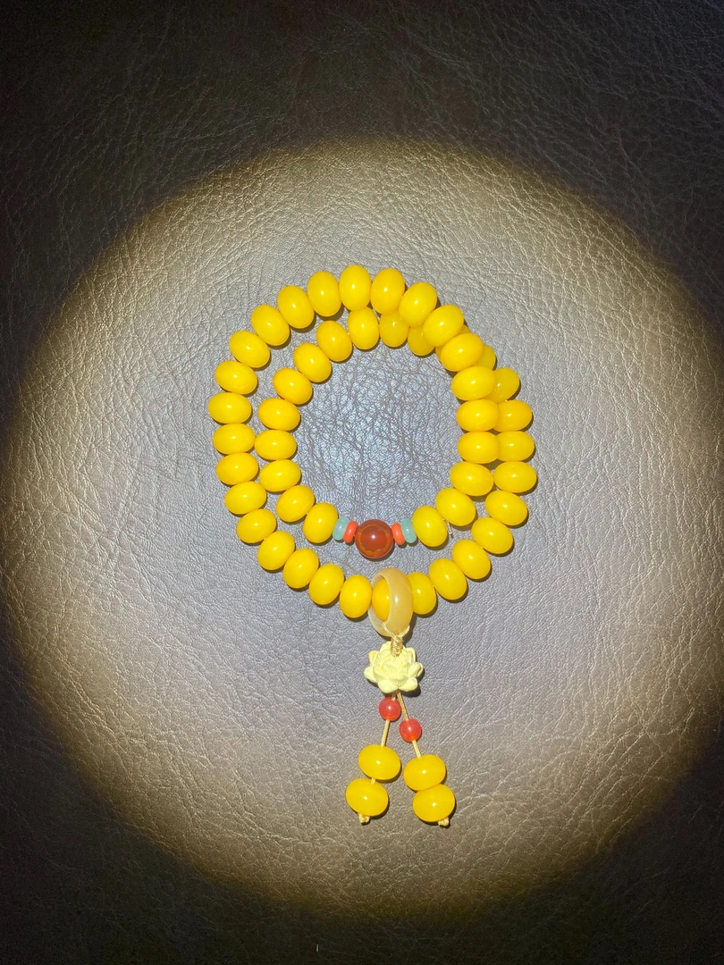 新款522黄菩提11mm精品手串新522（无礼盒）