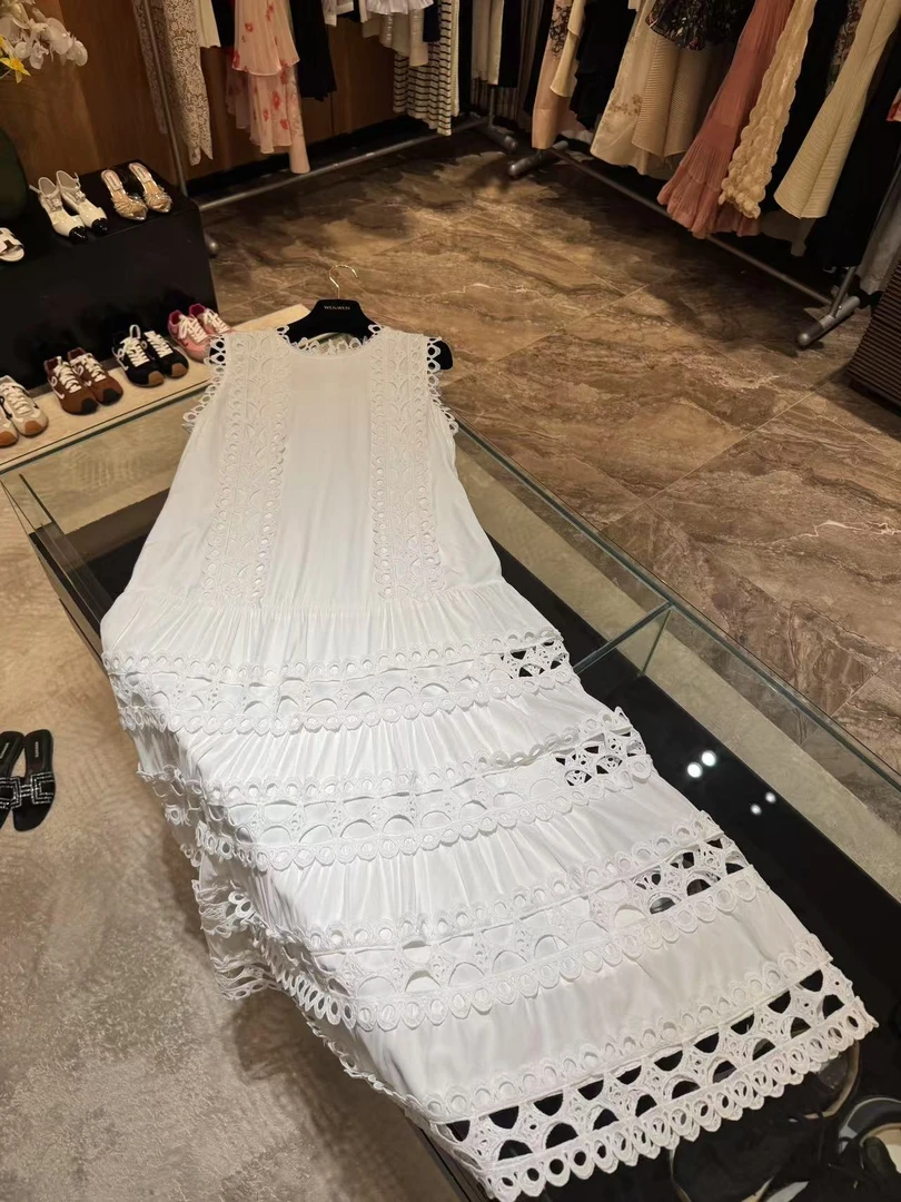 WW2025新款女士气质时尚百搭白色连衣裙w201039