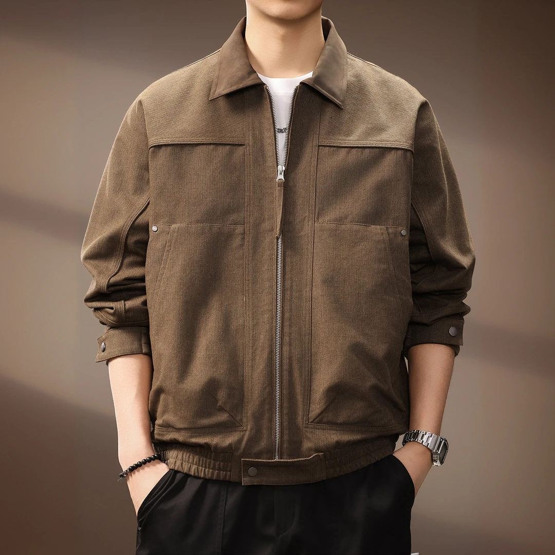 密里桑姆复古拼接条纹圆领长袖T恤男秋季新款潮流宽松打底海魂衫