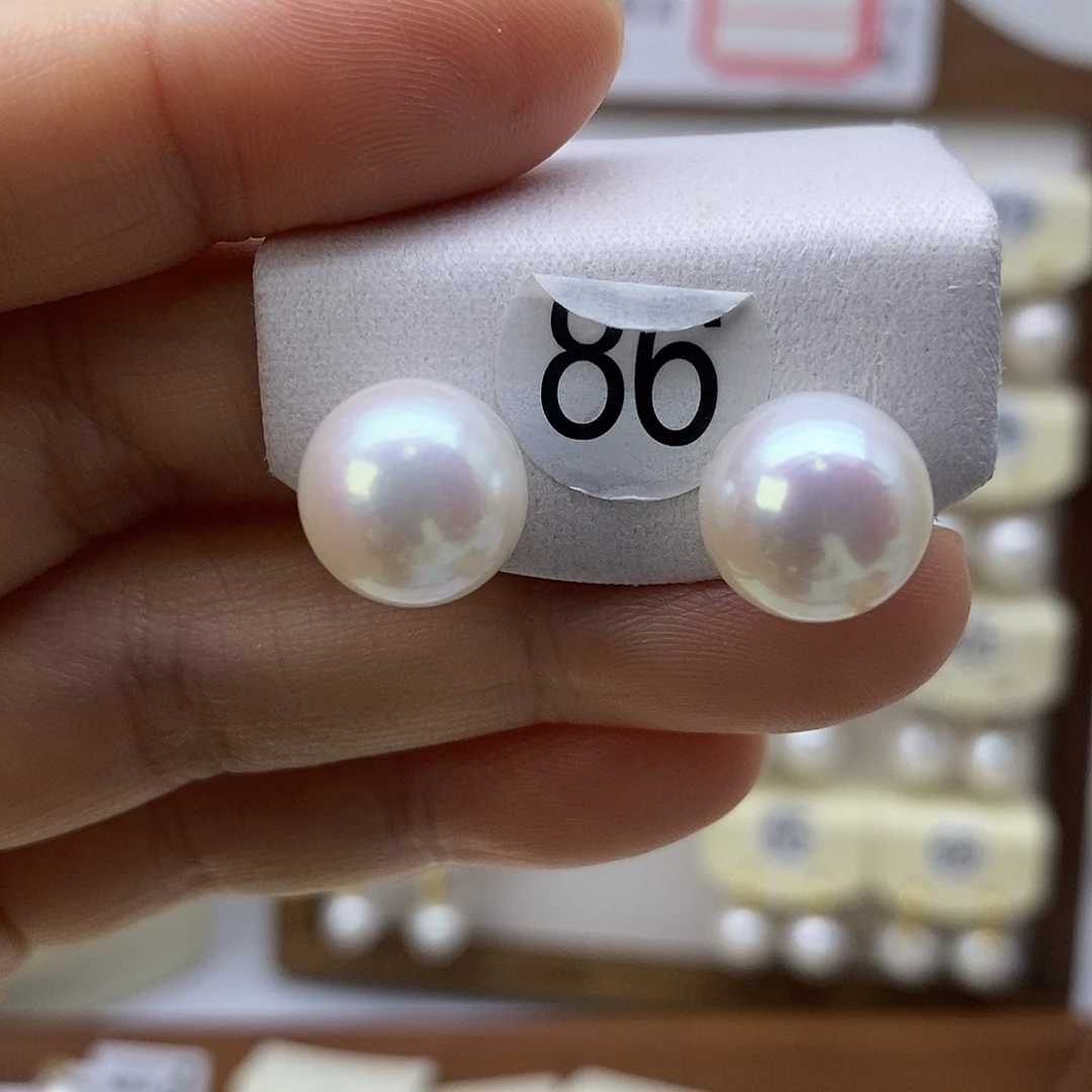 耳饰淡水珍珠银S925镶嵌
