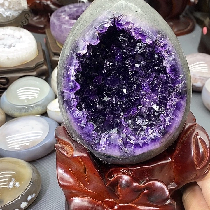 摆件未镶嵌紫晶帝王紫龙蛋