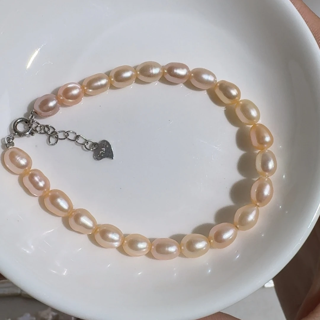 淡水珍珠银S925镶嵌手链
