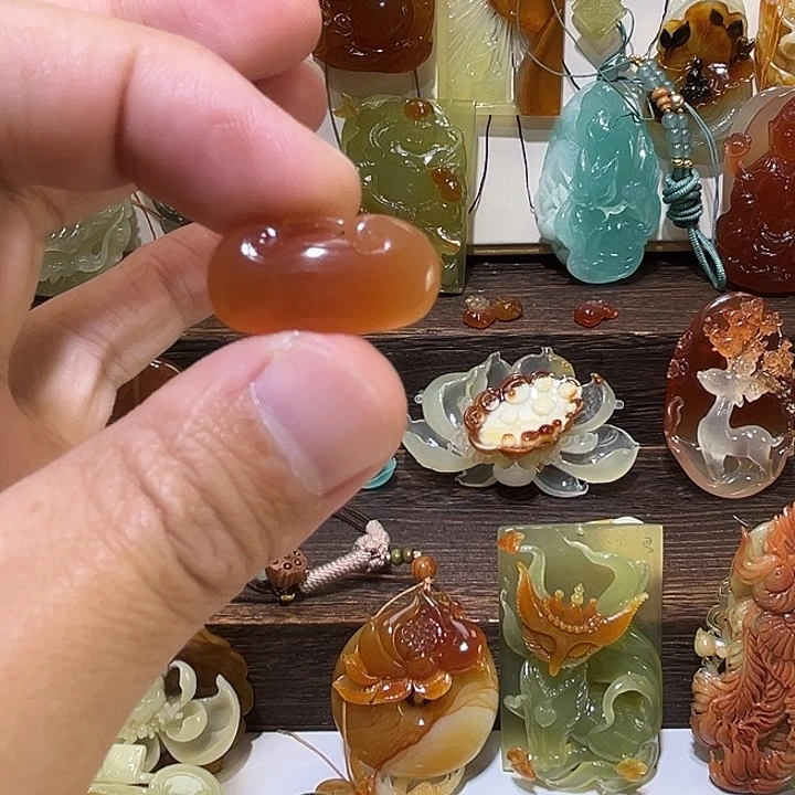 蛇纹石玉未镶嵌吊坠(不含链)