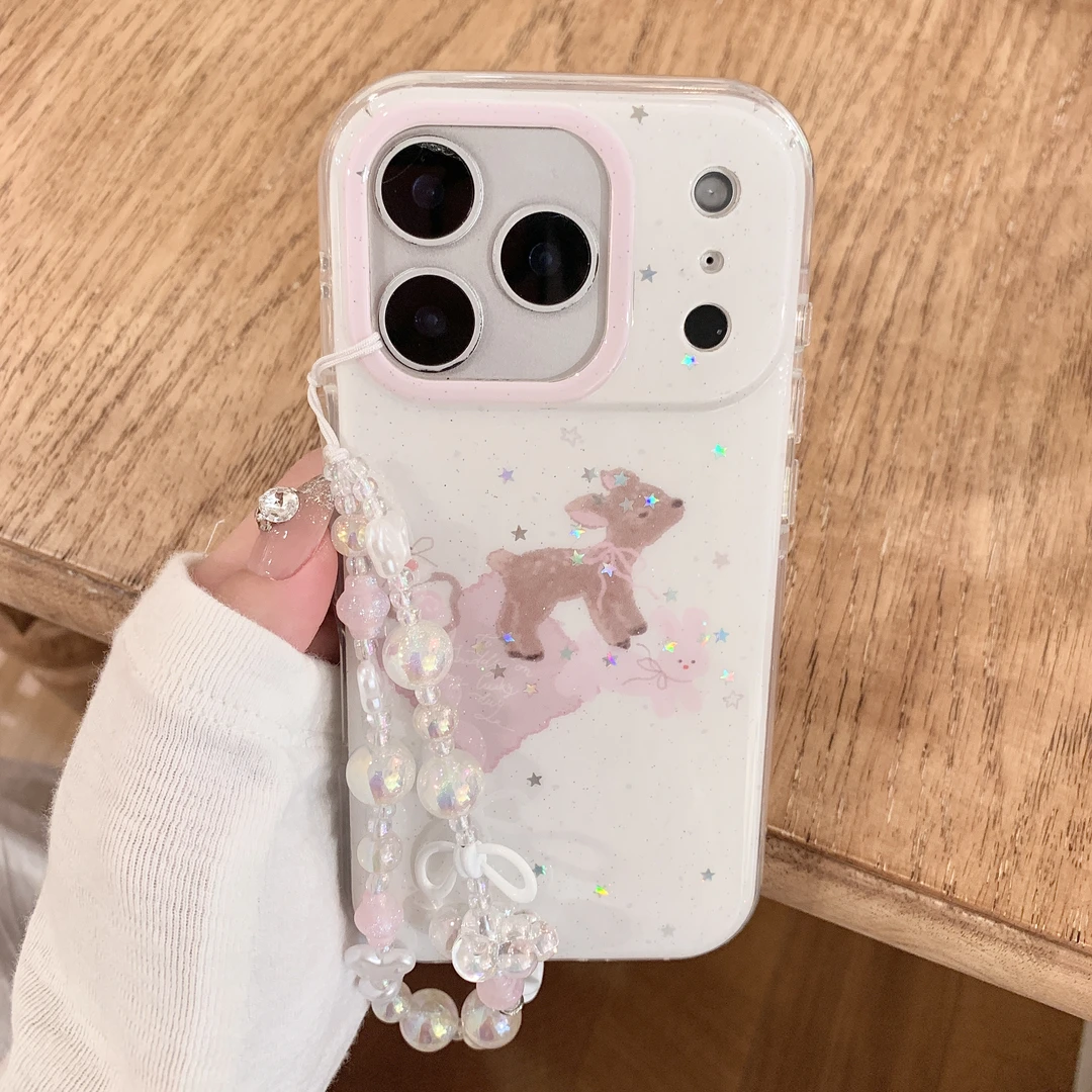 IMD小鹿斑比小兔子适用iphone17promax苹果16手机壳15少女14