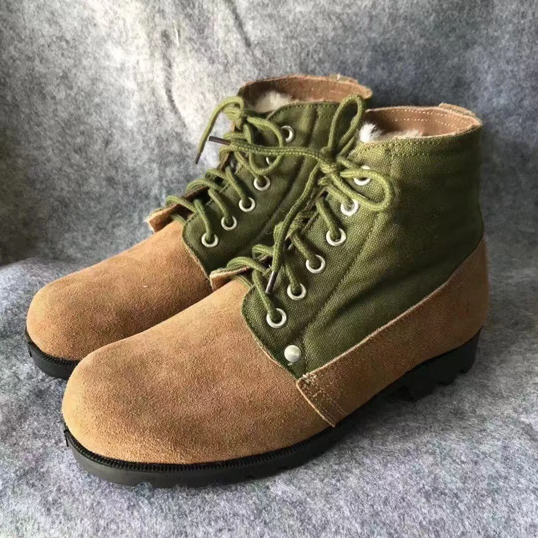 大头鞋毛皮鞋防寒保暖加毛加厚皮毛一体冬季高原寒区结实耐造工作