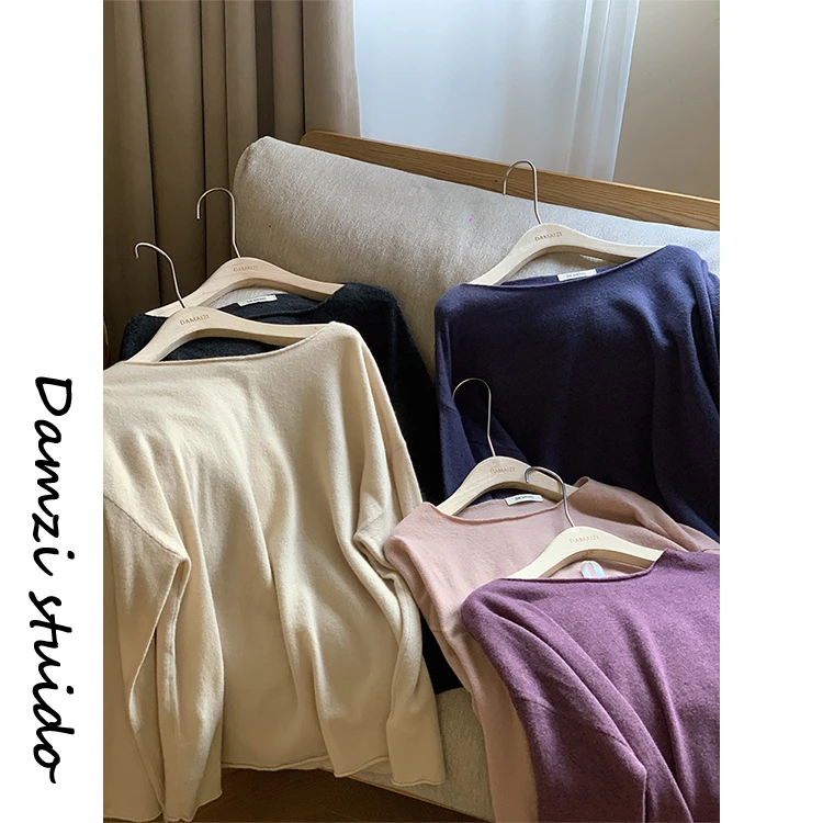 DA麦子“散文诗”有考究的高线卷边毛衣女 MZ2225散文诗