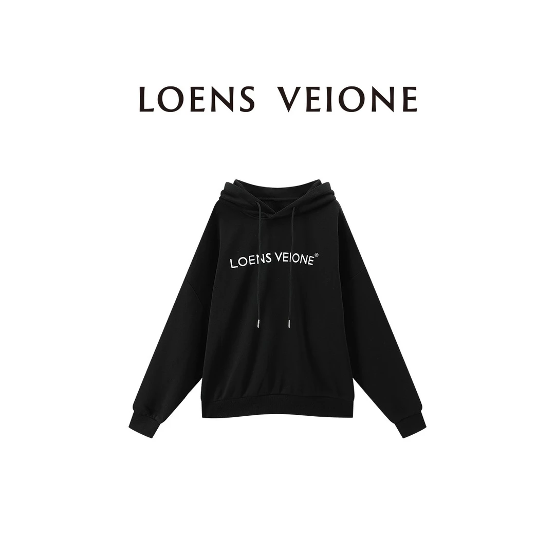 LOENS VEIONE/罗拉【鲲之梦境】加棉加厚时尚简约女卫衣23CVCA0523N