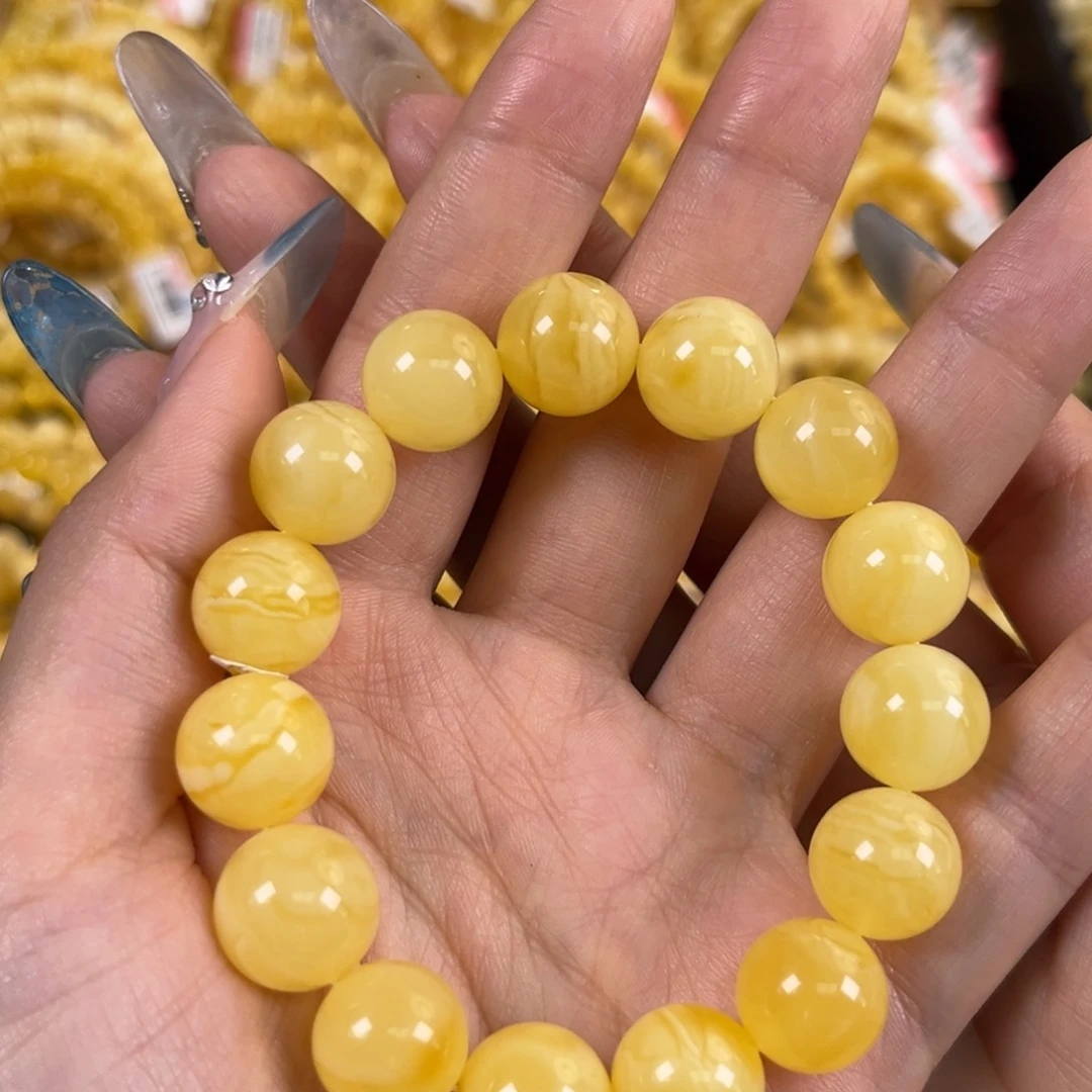 裸石琥珀未镶嵌白花蜜13+
