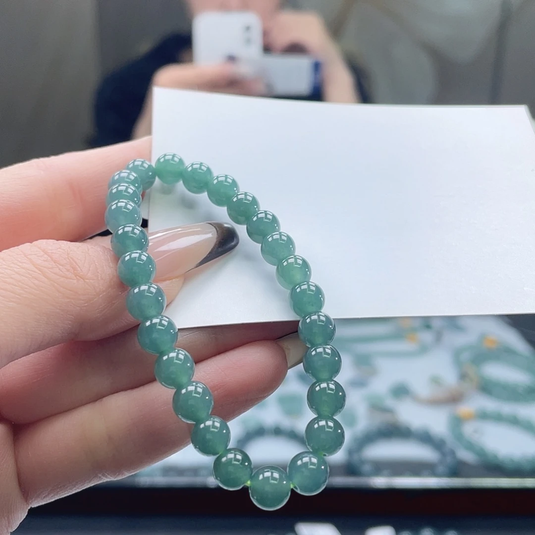 翡翠未镶嵌套链卡6.8