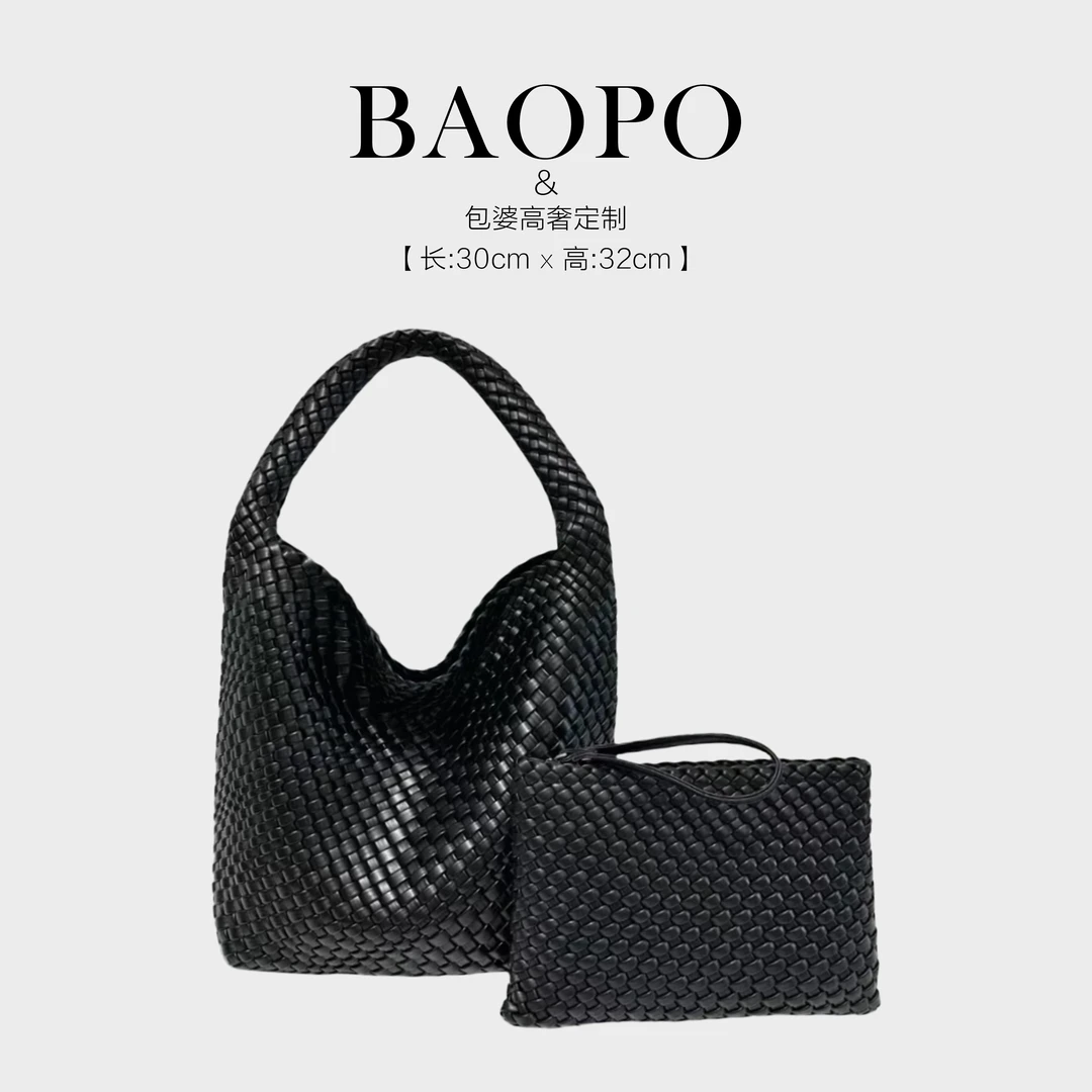 【BAOPO】小众手工编织包女包子母包单肩托特包简约手提女包