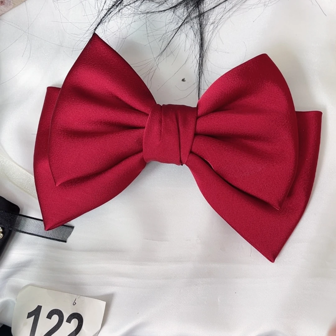 非金属皮质蝴蝶结发夹