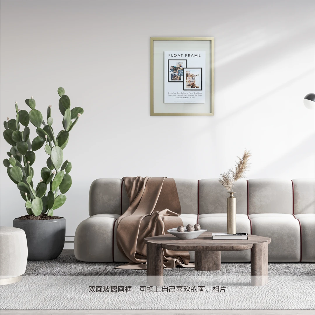 C36拍立得照片墙金边相框纪念 可换画面43.5x53.5