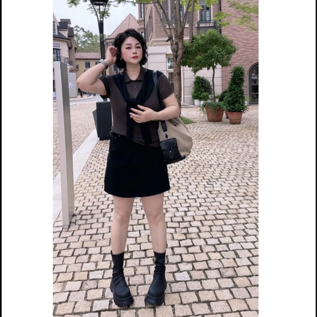 ZHONG大大【】夏季新款高腰A字牛仔半身裙百搭显瘦短裙70081