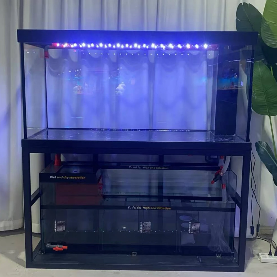 鱼妃妃工业风龙缸底滤鱼缸适合家居水族箱鱼缸