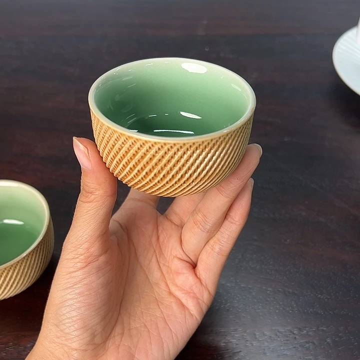 龙泉云间青瓷小米茶器