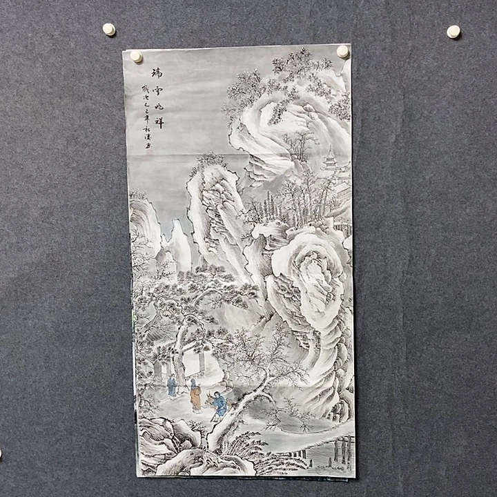 国画四尺仿古雪景一幅