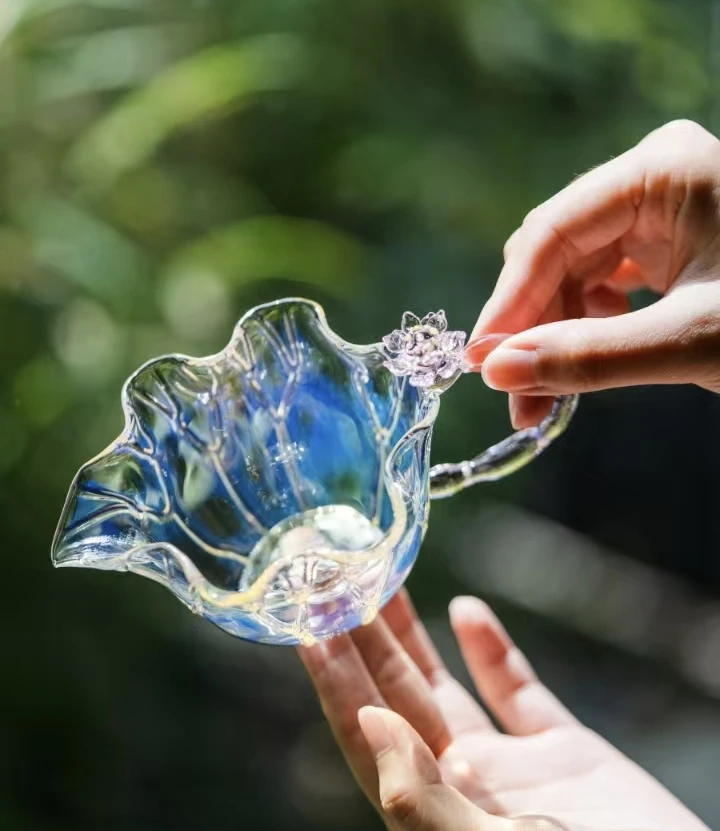 荷韵公杯-粉高硼硅玻璃家用高档