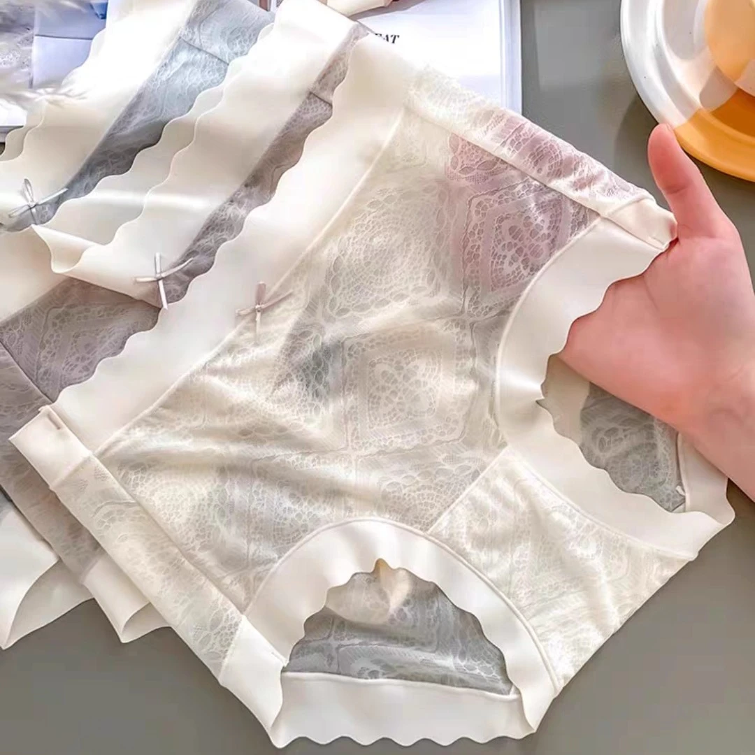 女士孕妇夏季冰丝薄款无痕透气专用纹身全包臀中高腰三角内裤中腰