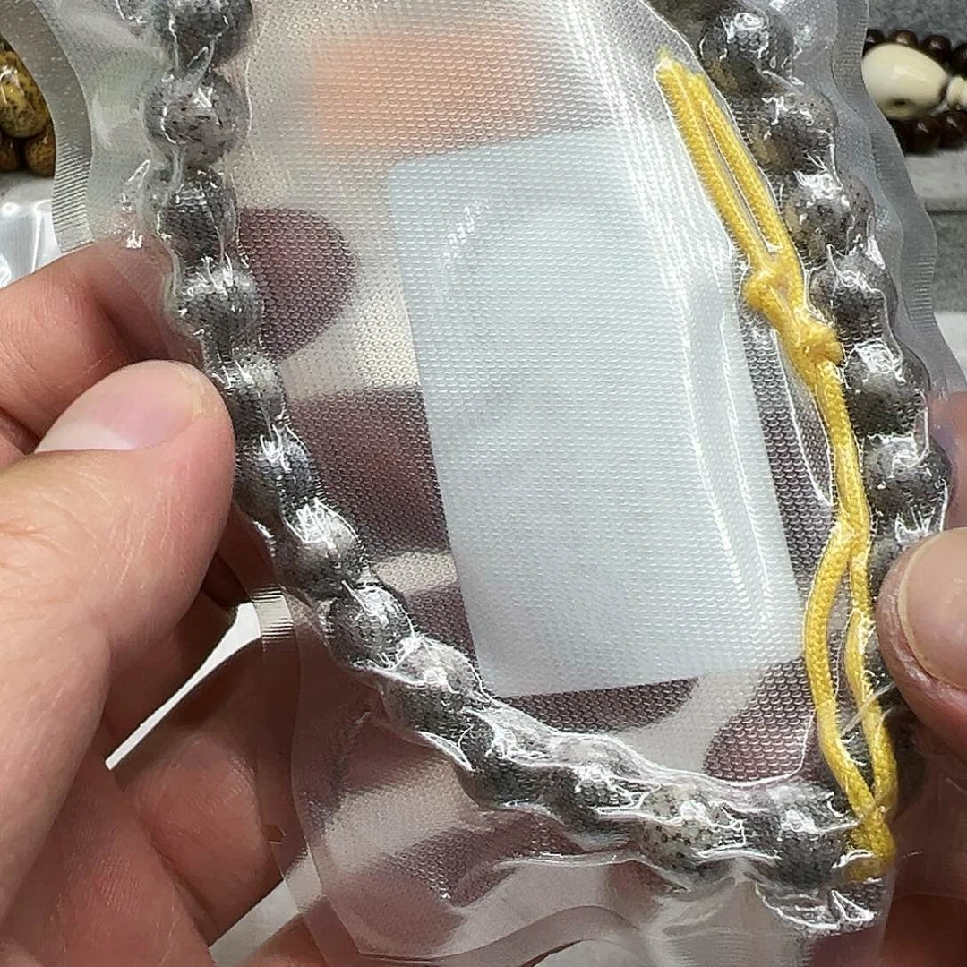 星月菩提手串145高端黑灰星月菩提0.9圆手持