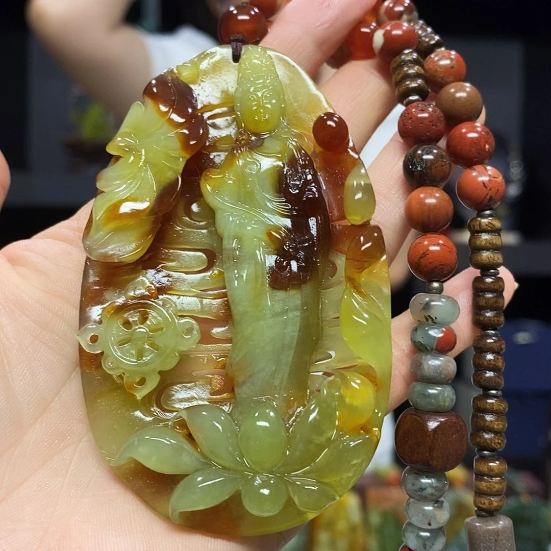 未镶嵌岫玉挂件吊坠