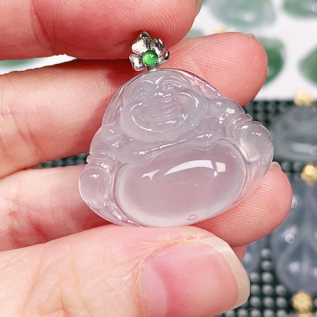 颈饰18K金镶嵌翡翠